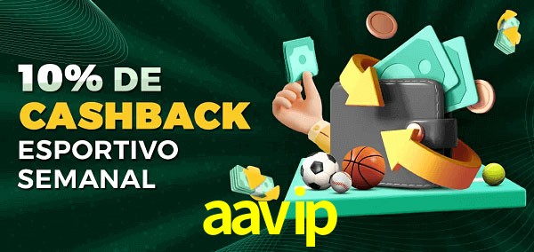 10% de bônus de cashback na aavip